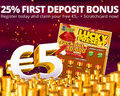5 euro gratis plus een kraskaart extra